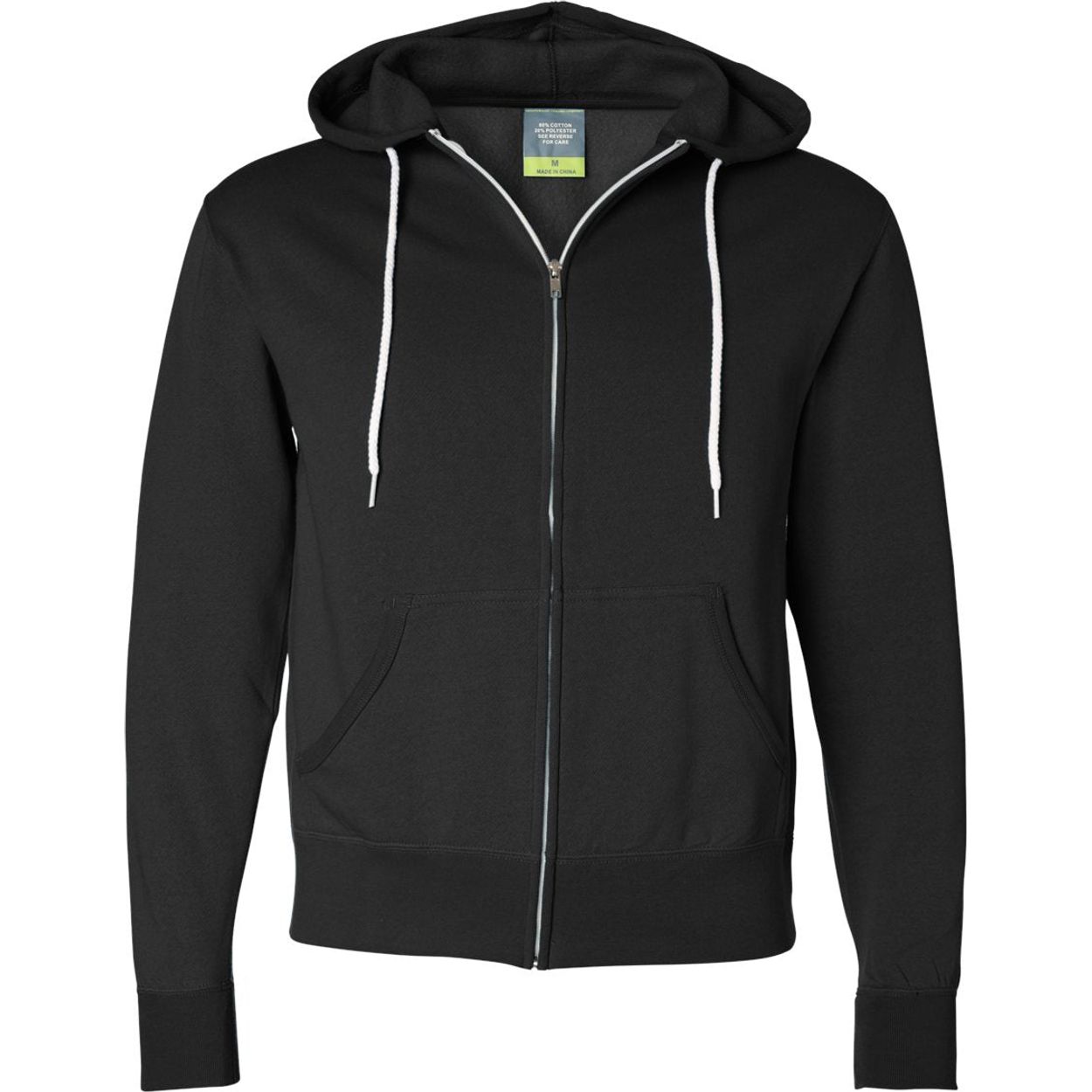 Lightweight Full-Zip Hooded Sweatshirt