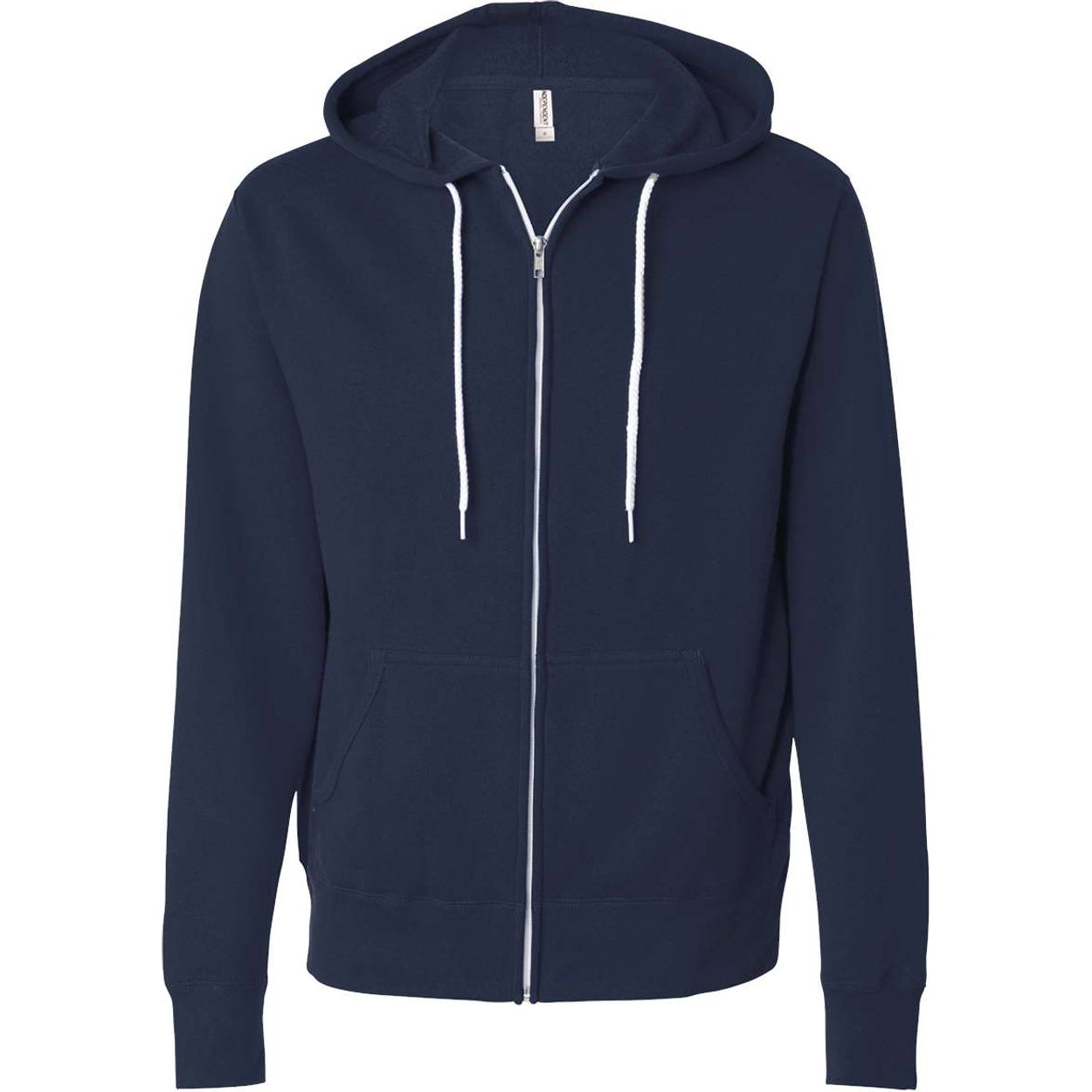 Lightweight Full-Zip Hooded Sweatshirt
